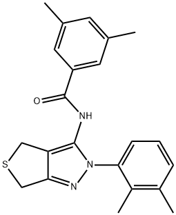 N-(2-(2,3-dimethylphenyl)-2,6-dihydro-4H-thieno[3,4-c]pyrazol-3-yl)-3,5-dimethylbenzamide Structural