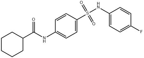 N-(4-{[(4-fluorophenyl)amino]sulfonyl}phenyl)cyclohexanecarboxamide Structural