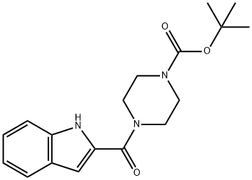 tert-butyl 4-(1H-indole-2-carbonyl)piperazine-1-carboxylate Structural
