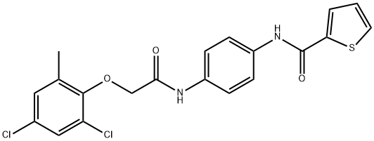 N-(4-{[(2,4-dichloro-6-methylphenoxy)acetyl]amino}phenyl)thiophene-2-carboxamide Structural