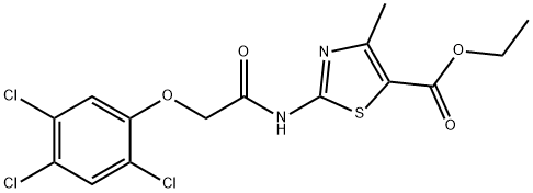 ethyl 4-methyl-2-{[(2,4,5-trichlorophenoxy)acetyl]amino}-1,3-thiazole-5-carboxylate Structural