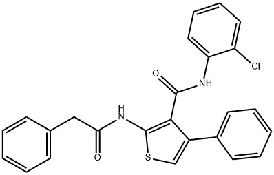 N-(2-chlorophenyl)-4-phenyl-2-[(phenylacetyl)amino]thiophene-3-carboxamide Structural