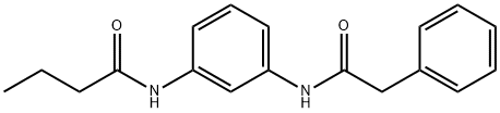 N-{3-[(phenylacetyl)amino]phenyl}butanamide Structural