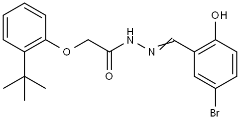 N'-[(E)-(5-bromo-2-hydroxyphenyl)methylidene]-2-(2-tert-butylphenoxy)acetohydrazide Structural