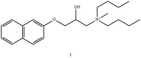 N-butyl-N-(2-hydroxy-3-(naphthalen-2-yloxy)propyl)-N-methylbutan-1-aminium iodide Structural
