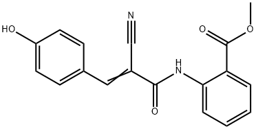 methyl (E)-2-(2-cyano-3-(4-hydroxyphenyl)acrylamido)benzoate Structural