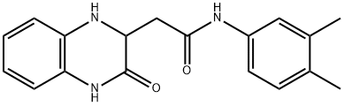 N-(3,4-dimethylphenyl)-2-(3-oxo-1,2,3,4-tetrahydroquinoxalin-2-yl)acetamide Structural