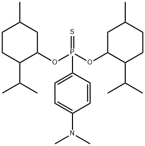 O,O-bis(2-isopropyl-5-methylcyclohexyl) (4-(dimethylamino)phenyl)phosphonothioate Structural