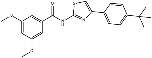 N-(4-(4-(tert-butyl)phenyl)thiazol-2-yl)-3,5-dimethoxybenzamide Structural