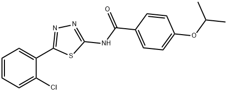 N-(5-(2-chlorophenyl)-1,3,4-thiadiazol-2-yl)-4-isopropoxybenzamide Structural