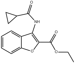 ethyl 3-(cyclopropanecarboxamido)benzofuran-2-carboxylate Structural