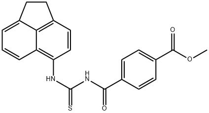 methyl 4-(((1,2-dihydroacenaphthylen-5-yl)carbamothioyl)carbamoyl)benzoate Structural