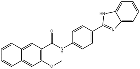 N-(4-(1H-benzo[d]imidazol-2-yl)phenyl)-3-methoxy-2-naphthamide Structural