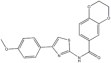 N-(4-(4-methoxyphenyl)thiazol-2-yl)-2,3-dihydrobenzo[b][1,4]dioxine-6-carboxamide Structural