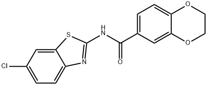N-(6-chlorobenzo[d]thiazol-2-yl)-2,3-dihydrobenzo[b][1,4]dioxine-6-carboxamide Structural