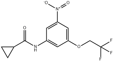 N-[3-nitro-5-(2,2,2-trifluoroethoxy)phenyl]cyclopropanecarboxamide Structural