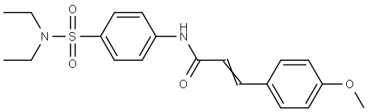 N-{4-[(diethylamino)sulfonyl]phenyl}-3-(4-methoxyphenyl)acrylamide Structural