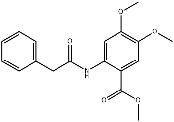 methyl 4,5-dimethoxy-2-[(phenylacetyl)amino]benzoate Structural