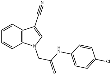 N-(4-chlorophenyl)-2-(3-cyanoindol-1-yl)acetamide Structural
