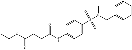 ethyl 4-[(4-{[benzyl(methyl)amino]sulfonyl}phenyl)amino]-4-oxobutanoate Structural