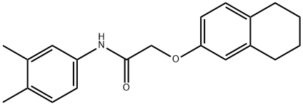 N-(3,4-dimethylphenyl)-2-(5,6,7,8-tetrahydronaphthalen-2-yloxy)acetamide Structural