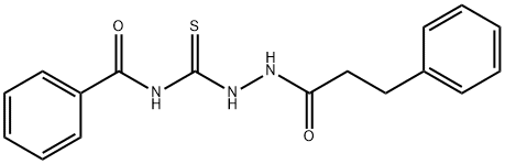 N-{[2-(3-phenylpropanoyl)hydrazino]carbonothioyl}benzamide Structural