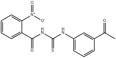 N-{[(3-acetylphenyl)amino]carbonothioyl}-2-nitrobenzamide Structural