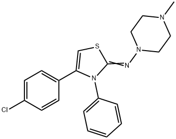 N-(4-(4-chlorophenyl)-3-phenyl-1,3-thiazol-2(3H)-ylidene)-N-(4-methyl-1-piperazinyl)amine Structural