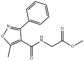 methyl N-[(5-methyl-3-phenyl-1,2-oxazol-4-yl)carbonyl]glycinate Structural
