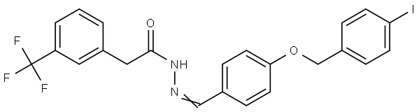 N'-[(E)-{4-[(4-iodobenzyl)oxy]phenyl}methylidene]-2-[3-(trifluoromethyl)phenyl]acetohydrazide Structural