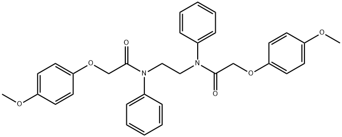 N,N'-1,2-ethanediylbis[2-(4-methoxyphenoxy)-N-phenylacetamide] Structural