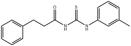 N-{[(3-methylphenyl)amino]carbonothioyl}-3-phenylpropanamide Structural