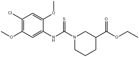 ethyl 1-[(4-chloro-2,5-dimethoxyphenyl)carbamothioyl]piperidine-3-carboxylate Structural