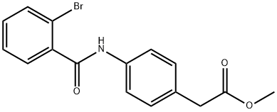 methyl (4-{[(2-bromophenyl)carbonyl]amino}phenyl)acetate Structural
