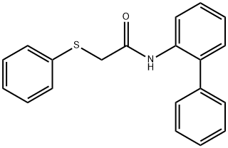N-(biphenyl-2-yl)-2-(phenylsulfanyl)acetamide Structural
