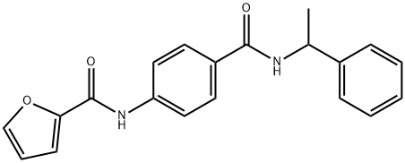 N-{4-[(1-phenylethyl)carbamoyl]phenyl}furan-2-carboxamide Structural
