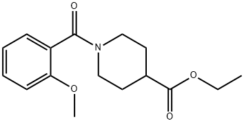 ethyl 1-(2-methoxybenzoyl)-4-piperidinecarboxylate Structural