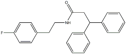 N-[2-(4-fluorophenyl)ethyl]-3,3-diphenylpropanamide Structural