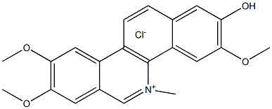Benzo[c]phenanthridinium, 2-hydroxy-3,8,9-trimethoxy-5-methyl-, chloride (9CI) (MF1) Structural