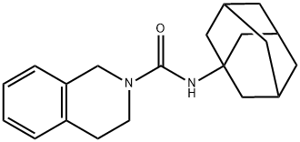 N-(tricyclo[3.3.1.1~3,7~]dec-1-yl)-3,4-dihydroisoquinoline-2(1H)-carboxamide Structural