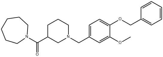azepan-1-yl{1-[4-(benzyloxy)-3-methoxybenzyl]piperidin-3-yl}methanone Structural