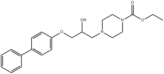 ethyl 4-[3-([1,1'-biphenyl]-4-yloxy)-2-hydroxypropyl]-1-piperazinecarboxylate Structural