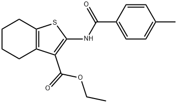 ethyl 2-(4-methylbenzamido)-4,5,6,7-tetrahydrobenzo[b]thiophene-3-carboxylate Structural