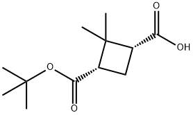 cis-Cyclobutane-1,3-dicarboxylic acid mono-tert-butyl ester Structural
