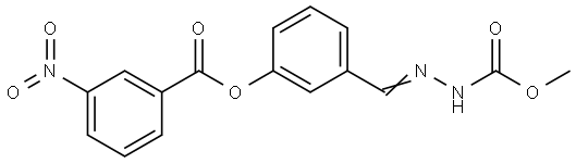 methyl (2E)-2-(3-{[(3-nitrophenyl)carbonyl]oxy}benzylidene)hydrazinecarboxylate Structural