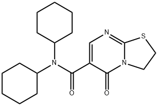 N,N-dicyclohexyl-5-oxo-2,3-dihydro-5H-thiazolo[3,2-a]pyrimidine-6-carboxamide Structural