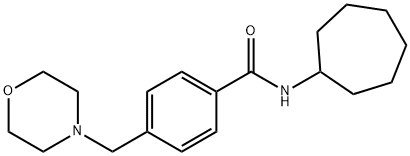N-cycloheptyl-4-(morpholin-4-ylmethyl)benzamide Structural