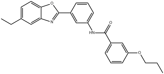 N-[3-(5-ethyl-1,3-benzoxazol-2-yl)phenyl]-3-propoxybenzamide Structural