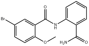 N-[2-(aminocarbonyl)phenyl]-5-bromo-2-methoxybenzamide Structural