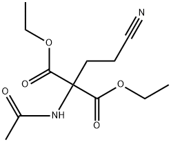 diethyl 2-acetamido-2-(2-cyanoethyl)propanedioate Structural